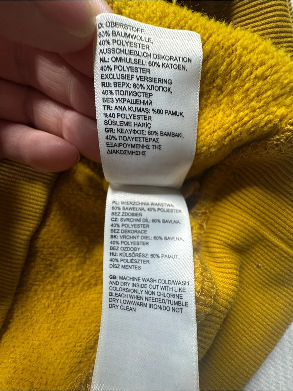 The North Face Men's Mustard Yellow Graphic Pullover Hoodie